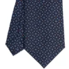 CRAVATTA SARTORIALE CLASSICA IN SETA BLU SCURO Microfantasia fiore