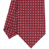CRAVATTA SARTORIALE CLASSICA IN SETA BORDEAUX Microfantasia fiore