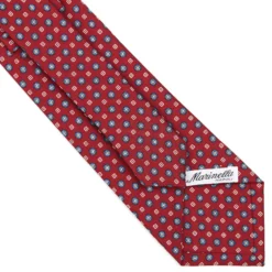 CRAVATTA SARTORIALE CLASSICA IN SETA BORDEAUX Microfantasia fiore