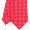 CRAVATTA SARTORIALE CLASSICA IN SETA ROSSA Microfantasia fiore