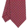 CRAVATTA SARTORIALE CLASSICA IN SETA BORDEAUX Microfantasia fiore