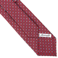 CRAVATTA SARTORIALE CLASSICA IN SETA BORDEAUX Microfantasia fiore