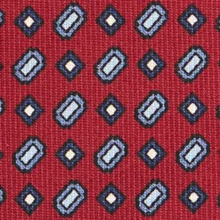 CRAVATTA SARTORIALE CLASSICA IN SETA BORDEAUX Microfantasia fiore