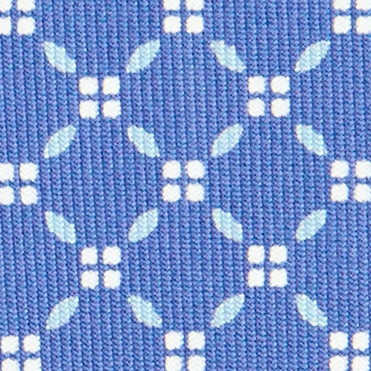 CRAVATTA SARTORIALE CLASSICA IN SETA AZZURRO POLVERE Microfantasia fiore