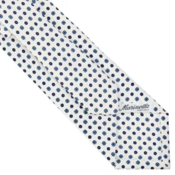 CRAVATTA SARTORIALE CLASSICA IN SETA BIANCA Microfantasia fiore