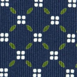CRAVATTA SARTORIALE CLASSICA IN SETA BLU SCURO Microfantasia fiore