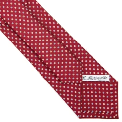 CRAVATTA SARTORIALE CLASSICA IN SETA BORDEAUX Microfantasia fiore