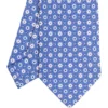 CRAVATTA SARTORIALE CLASSICA IN SETA AZZURRO POLVERE Microfantasia fiore
