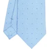 CRAVATTA SARTORIALE CLASSICA IN SETA AZZURRA Microfantasia fiore