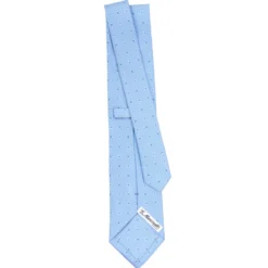 CRAVATTA SARTORIALE CLASSICA IN SETA AZZURRA Microfantasia fiore