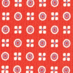 CRAVATTA SARTORIALE CLASSICA IN SETA ROSSA Microfantasia fiore