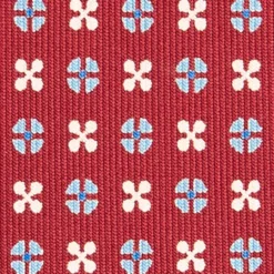 CRAVATTA SARTORIALE CLASSICA IN SETA BORDEAUX Microfantasia fiore