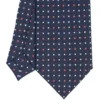 CRAVATTA SARTORIALE CLASSICA IN SETA BLU SCURO Microfantasia fiore