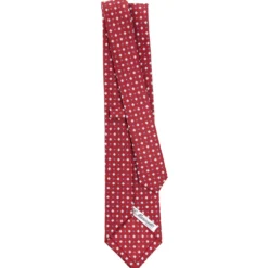 CRAVATTA SARTORIALE CLASSICA IN SETA BORDEAUX Microfantasia