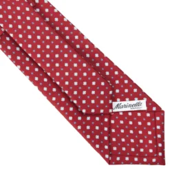 CRAVATTA SARTORIALE CLASSICA IN SETA BORDEAUX Microfantasia