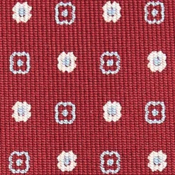 CRAVATTA SARTORIALE CLASSICA IN SETA BORDEAUX Microfantasia fiore