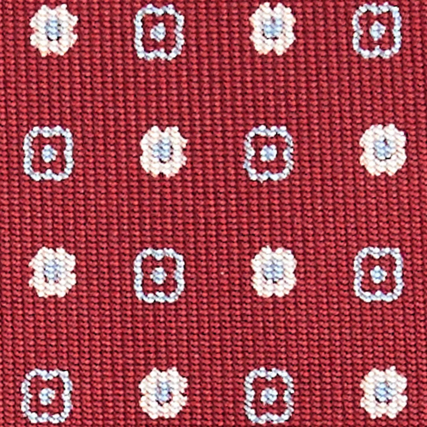CRAVATTA SARTORIALE CLASSICA IN SETA BORDEAUX Microfantasia fiore
