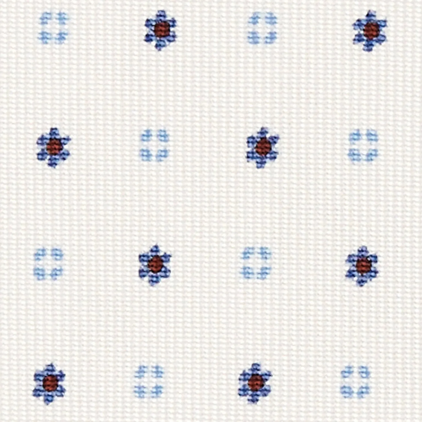 CRAVATTA SARTORIALE CLASSICA IN SETA BIANCA Microfantasia fiore