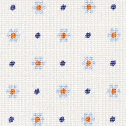 CRAVATTA SARTORIALE CLASSICA IN SETA BIANCA Microfantasia fiore