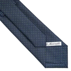 CRAVATTA SARTORIALE CLASSICA IN SETA BLU SCURO Pois