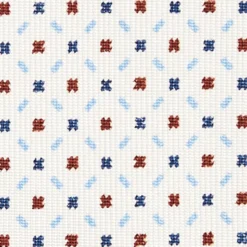 CRAVATTA SARTORIALE CLASSICA IN SETA BIANCA Microfantasia fiore