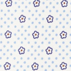 CRAVATTA SARTORIALE CLASSICA IN SETA BIANCA Microfantasia fiore