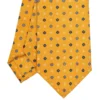 CRAVATTA SARTORIALE CLASSICA IN SETA GIALLA Microfantasia fiore