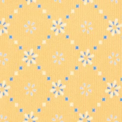 CRAVATTA SARTORIALE CLASSICA IN SETA GIALLA Microfantasia fiore