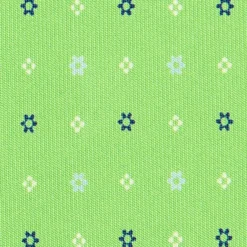 CRAVATTA SARTORIALE CLASSICA IN SETA VERDE CHIARO Microfantasia fiore