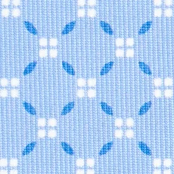 CRAVATTA SARTORIALE CLASSICA IN SETA AZZURRA Microfantasia fiore