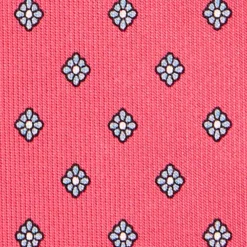 CRAVATTA SARTORIALE CLASSICA IN SETA ROSA Microfantasia fiore