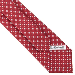 CRAVATTA SARTORIALE CLASSICA IN SETA BORDEAUX Microfantasia fiore