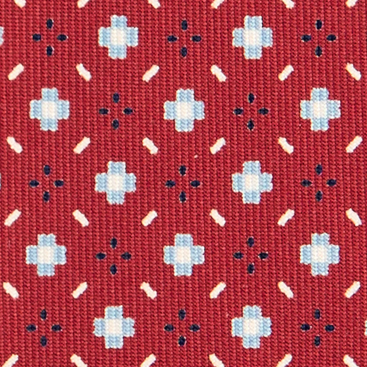 CRAVATTA SARTORIALE CLASSICA IN SETA BORDEAUX Microfantasia fiore