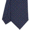 CRAVATTA SARTORIALE CLASSICA IN SETA BLU SCURO Microfantasia fiore