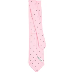 CRAVATTA SARTORIALE CLASSICA IN SETA ROSA Microfantasia fiore