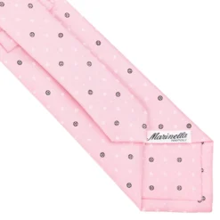 CRAVATTA SARTORIALE CLASSICA IN SETA ROSA Microfantasia fiore
