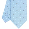 CRAVATTA SARTORIALE CLASSICA IN SETA AZZURRA Microfantasia fiore