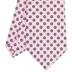 CRAVATTA SARTORIALE CLASSICA IN SETA ROSA Microfantasia fiore