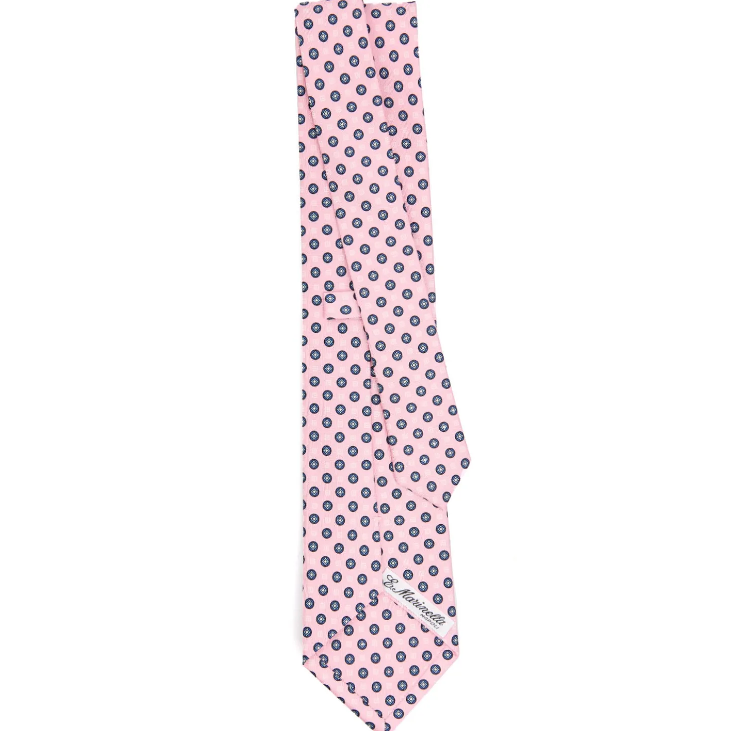 CRAVATTA SARTORIALE CLASSICA IN SETA ROSA Microfantasia fiore
