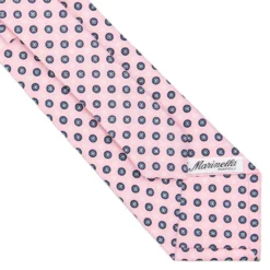 CRAVATTA SARTORIALE CLASSICA IN SETA ROSA Microfantasia fiore