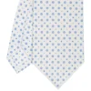 CRAVATTA SARTORIALE CLASSICA IN SETA BIANCA Microfantasia fiore