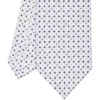 CRAVATTA SARTORIALE CLASSICA IN SETA BIANCA Microfantasia fiore