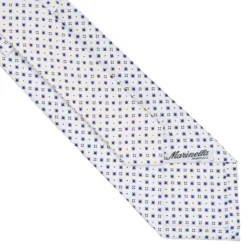 CRAVATTA SARTORIALE CLASSICA IN SETA BIANCA Microfantasia fiore