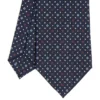 CRAVATTA SARTORIALE CLASSICA IN SETA BLU SCURO Microfantasia fiore