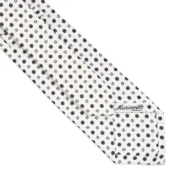 CRAVATTA SARTORIALE CLASSICA IN SETA BIANCA Microfantasia fiore