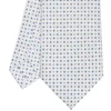 CRAVATTA SARTORIALE CLASSICA IN SETA BIANCA Microfantasia fiore