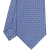 CRAVATTA SARTORIALE CLASSICA IN SETA AZZURRO POLVERE Microfantasia fiore