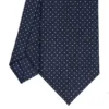 CRAVATTA SARTORIALE CLASSICA IN SETA BLU SCURO Pois