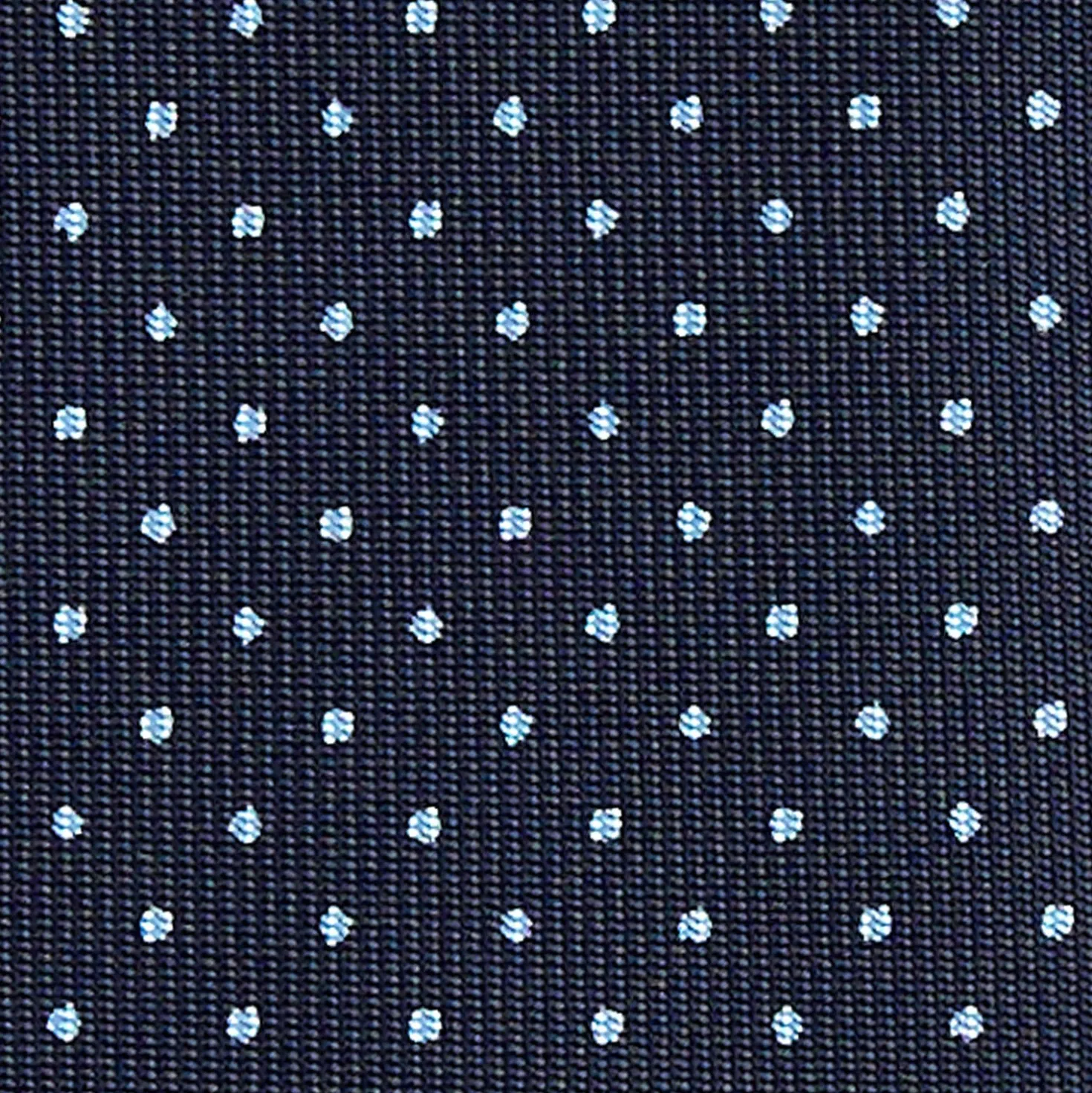 CRAVATTA SARTORIALE CLASSICA IN SETA BLU SCURO Pois