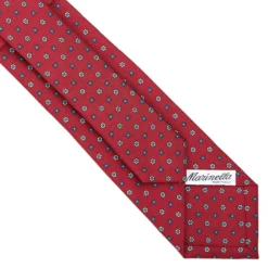 CRAVATTA SARTORIALE 7 CM IN SETA BORDEAUX Microfantasia fiore